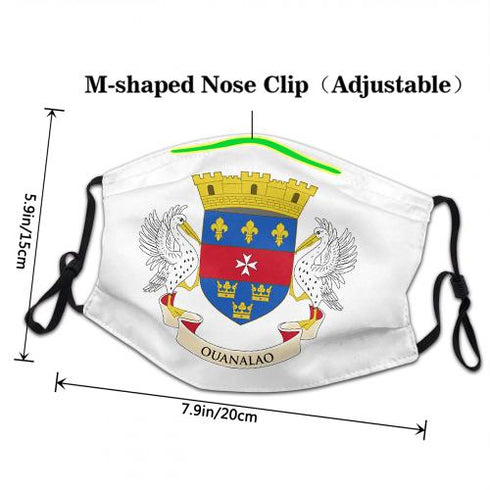 St.Barthelemy Face Covering - CaribeHeart Saint Barthelemy